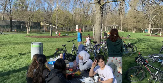 Picknick bei Fahrradausflug